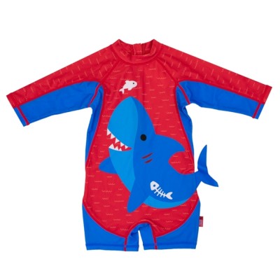 Costum de baie zoocchini, protectie upf50+, marime l, 24-36 luni - shark