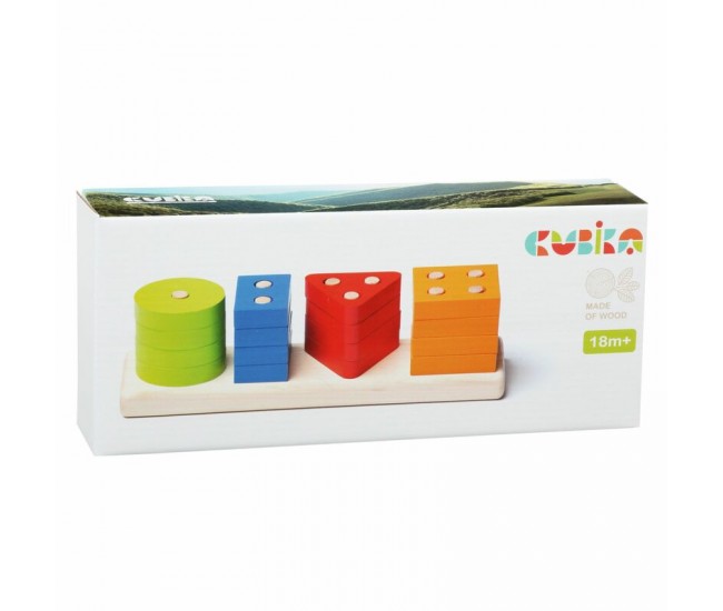 Jucarie din lemn, cubika, sortator forme geometrice 02 Jucarie din lemn, cubika, sortator forme geometrice 02
