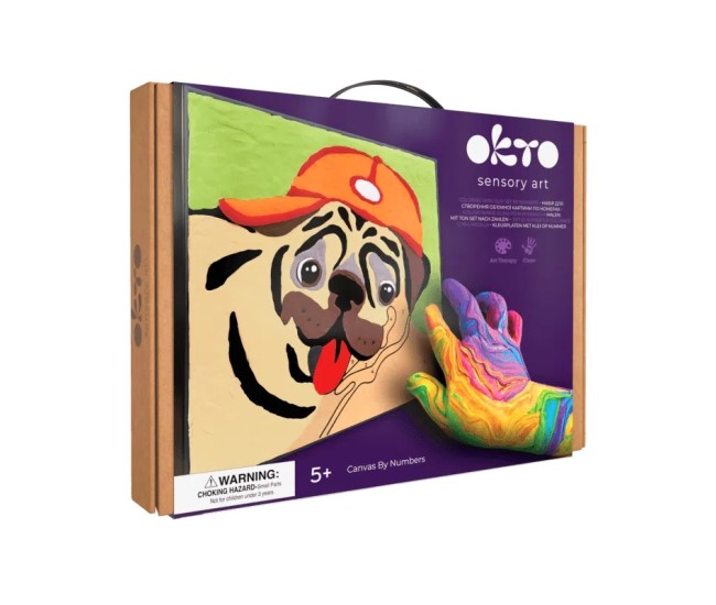 Set pictura cu argila usoara, 29*29 cm - pug dog Set pictura cu argila usoara, 29*29 cm - pug dog