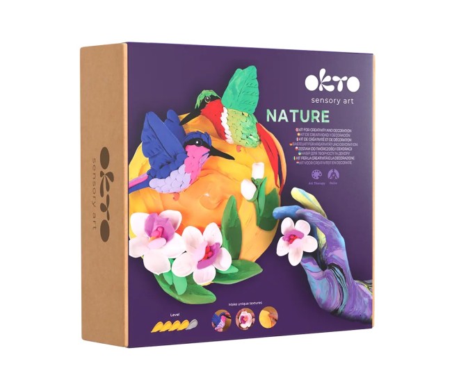 Set pictura 3d cu argila usoara, nature - hummingbirds Set pictura 3d cu argila usoara, nature - hummingbirds