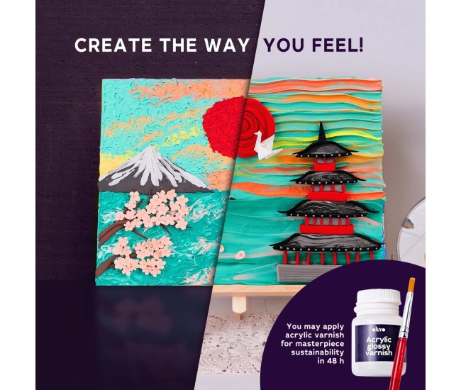 Set pictura 3d cu argila usoara, 30*40cm - japan Set pictura 3d cu argila usoara, 30*40cm - japan