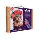 Set pictura si modelare 3d cu argila usoara, 30*40 cm - a cat in a flower crown Set pictura si modelare 3d cu argila usoara, 30*40 cm - a cat in a flower crown