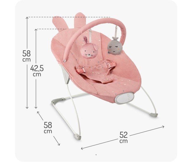 Balansoar bebelusi momi glossy - pink