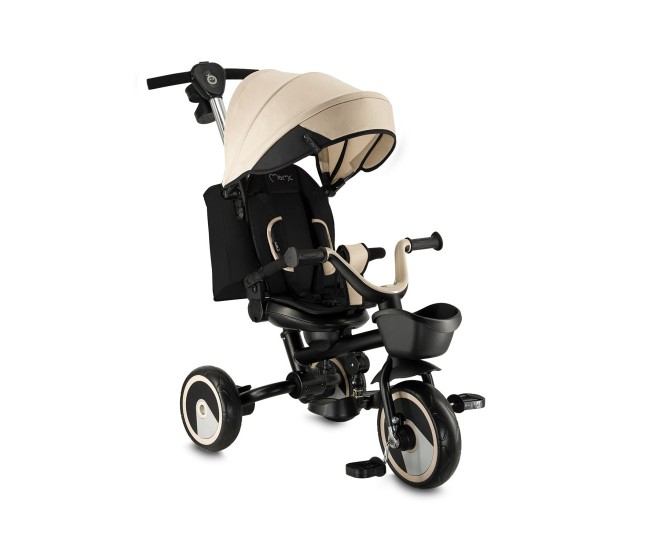 Tricicleta multifunctionala 3 in 1 cu scaun reversibil, momi ivi - beige