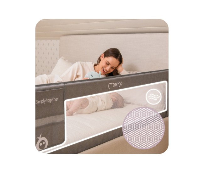 Bariera de siguranta rabatabila pentru pat, momi lexi plus - grey