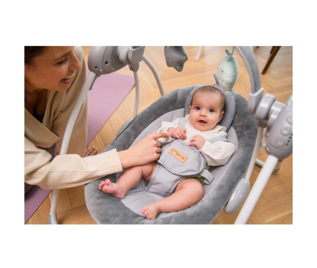 Leagan electric pentru bebeluşi momi liss - grey