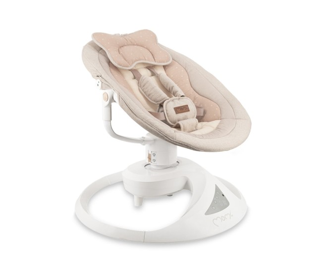 Balansoar electric pentru bebelusi cu sezut rotativ 360 grade , momi pearl - beige Balansoar electric pentru bebelusi cu sezut rotativ 360 grade , momi pearl - beige