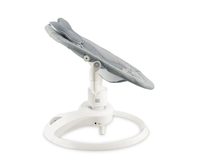 Balansoar electric pentru bebelusi cu sezut rotativ 360 grade , momi pearl - grey