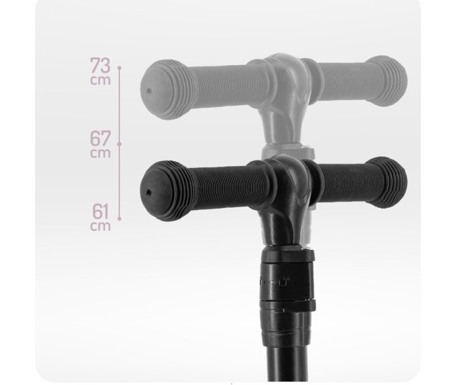 Trotineta pliabila cu roti led pentru copii, 3 ani+, momi san - roz