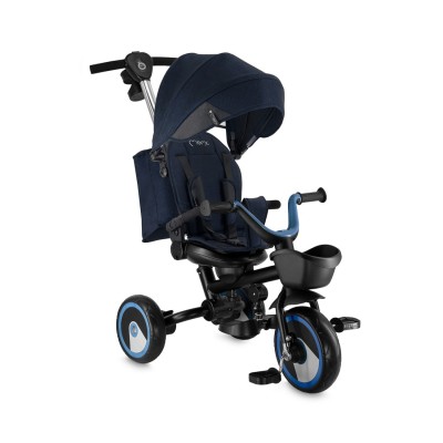 Tricicleta multifunctionala 3 in 1 cu scaun reversibil, momi ivi - navy blue Tricicleta multifunctionala 3 in 1 cu scaun reversibil, momi ivi - navy blue