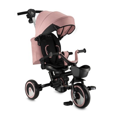 Tricicleta multifunctionala 3 in 1 cu scaun reversibil, momi ivi - pink Tricicleta multifunctionala 3 in 1 cu scaun reversibil, momi ivi - pink