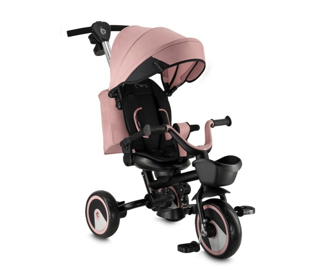 Tricicleta multifunctionala 3 in 1 cu scaun reversibil, momi ivi - pink
