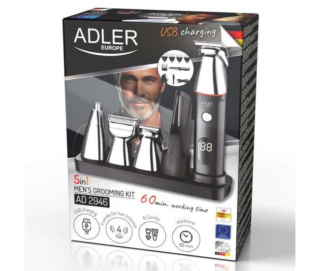 Set 5 in 1 trimmer cu afisaj led ad 2946 adler