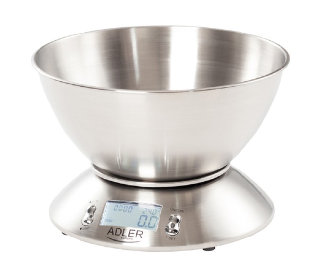 Cantar bucatarie cu bol inox 1.8l adler Cantar bucatarie cu bol inox 1.8l adler