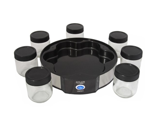 Aparat de facut iaurt 7 x200 ml borcane sticla adler Aparat de facut iaurt 7 x200 ml borcane sticla adler