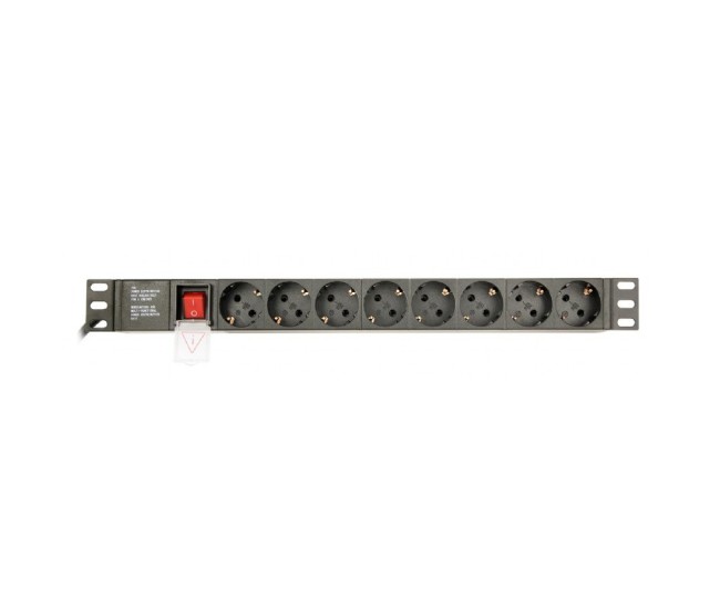 Pdu rack 1u 8 prize 3680w 3m gembird Pdu rack 1u 8 prize 3680w 3m gembird