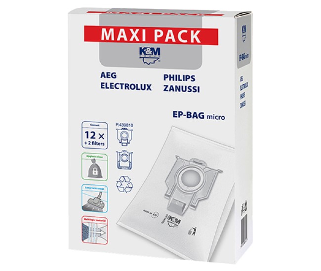 Filtru aspirator 12+2 maxi pack k&m Filtru aspirator 12+2 maxi pack k&m