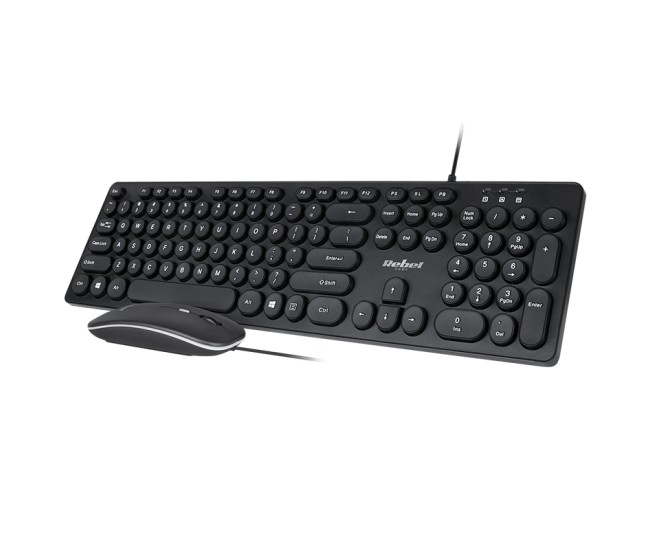 Kit tastatura si mouse cu fir wds200 rebel