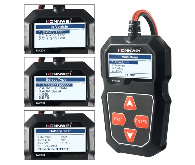 Tester baterii kw208 konnwei Tester baterii kw208 konnwei