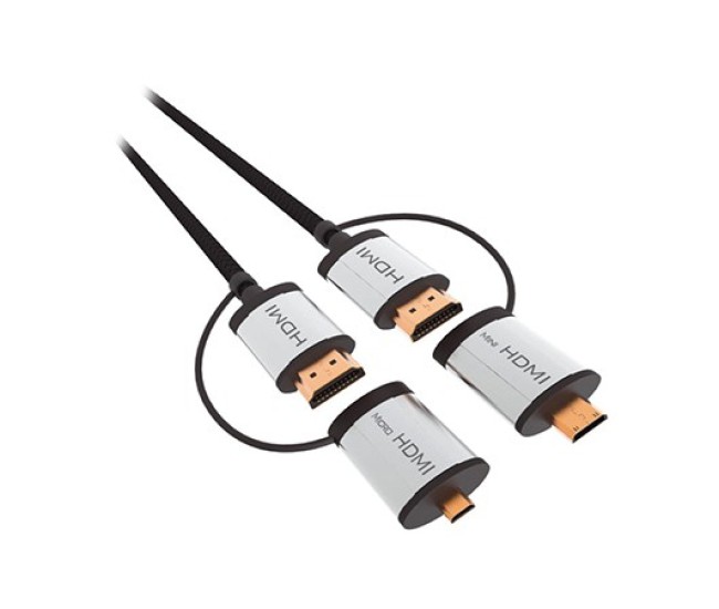 Cablu hdmi - hdmi + adaptor c / d v 1.4 1.5m Cablu hdmi - hdmi + adaptor c / d v 1.4 1.5m