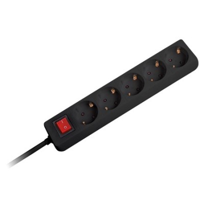 Prelungitor 3x1.5mm 5 prize 1.5m intrerupator negru