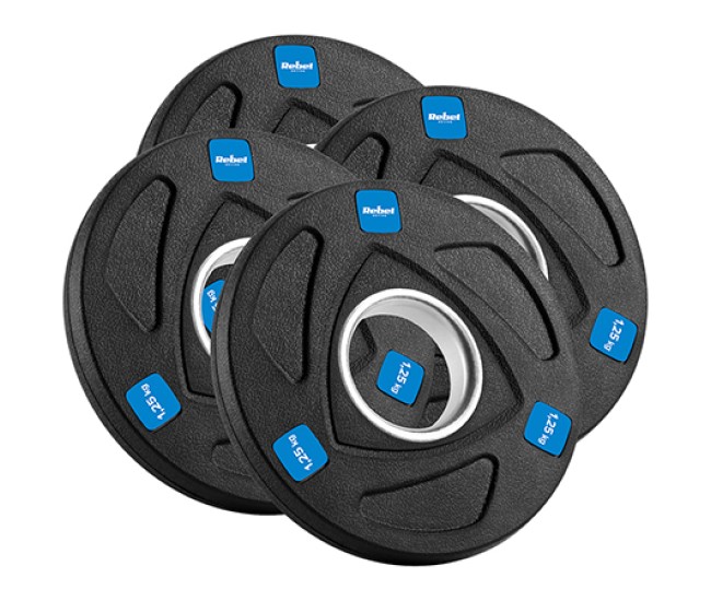 Disc greutate fonta cauciucata set 4 x 1.25 kg rebel ac