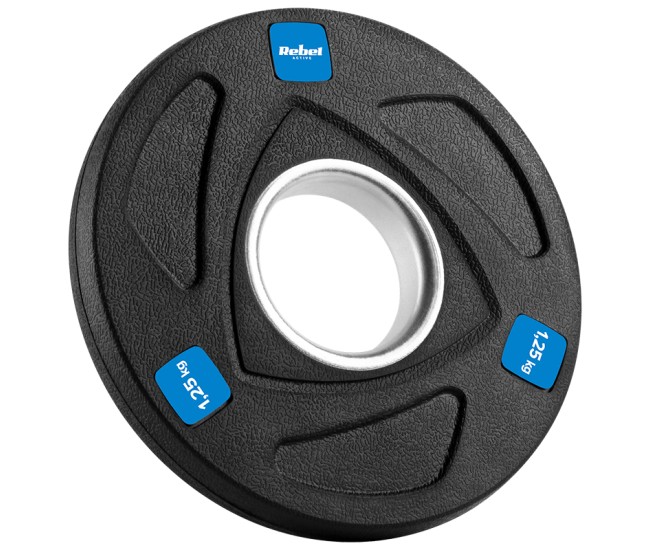 Disc greutate fonta cauciucata set 4 x 1.25 kg rebel ac