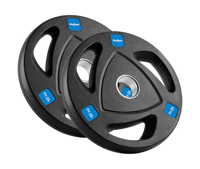 Disc greutate fonta cauciucata set 2 x 10 kg rebel acti