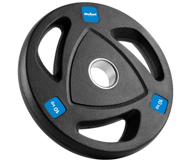 Disc greutate fonta cauciucata set 2 x 10 kg rebel acti