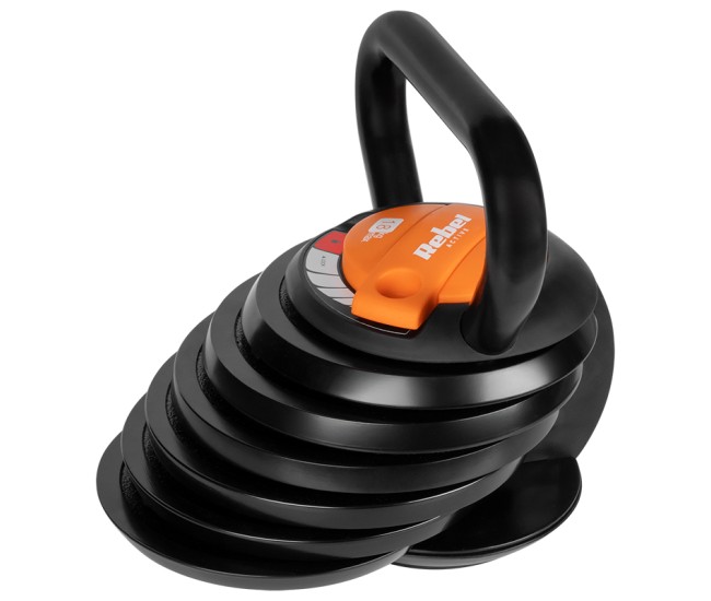 Kettle bell ajustabil 6 talere 3.5-18kg rebel active