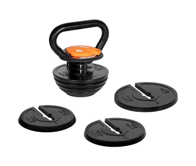 Kettle bell ajustabil 6 talere 3.5-18kg rebel active