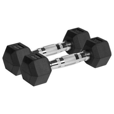 Gantere dumbbell hex fonta cauciucata 2x2kg rebel activ