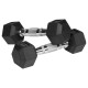 Gantere dumbbell hex fonta cauciucata 2x2kg rebel activ