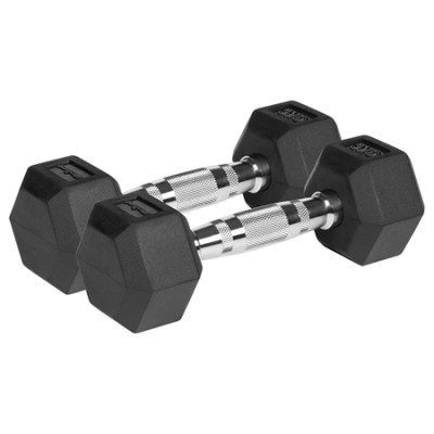 Gantere dumbbell hex fonta cauciucata 2x3kg rebel activ