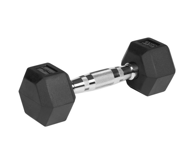 Gantere dumbbell hex fonta cauciucata 2x3kg rebel activ