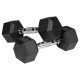 Gantere dumbbell hex fonta cauciucata 2x4kg rebel activ