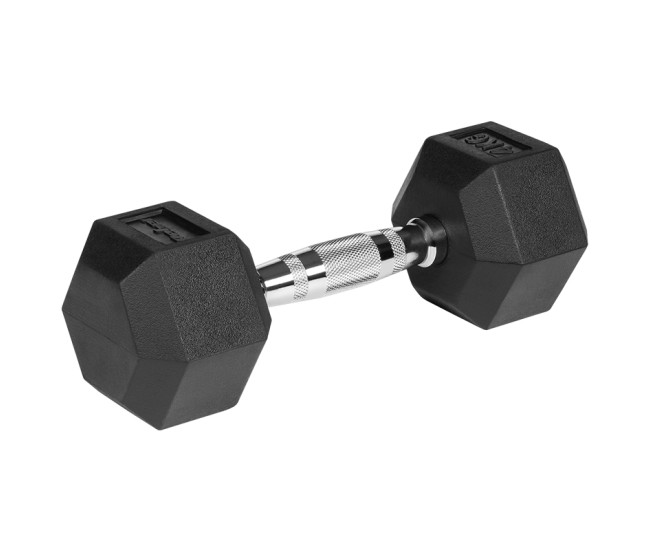 Gantere dumbbell hex fonta cauciucata 2x4kg rebel activ