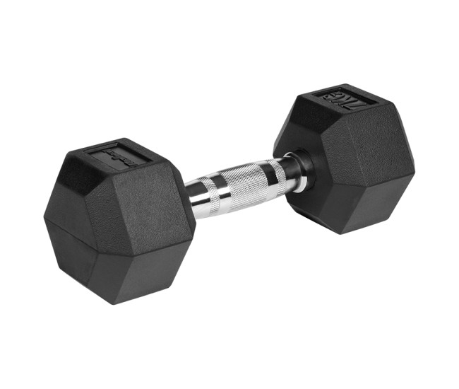Gantere dumbbell hex fonta cauciucata 2x7kg rebel activ