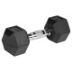Gantere dumbbell hex fonta cauciucata 2x7kg rebel activ