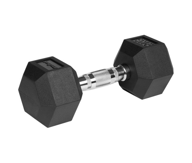 Gantere dumbbell hex fonta cauciucata 2x9kg rebel activ