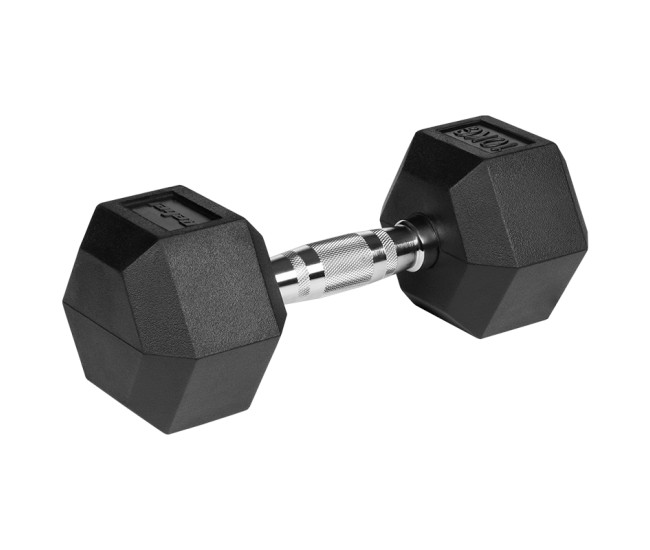 Gantere dumbbell hex fonta cauciucata 2x10kg rebel acti