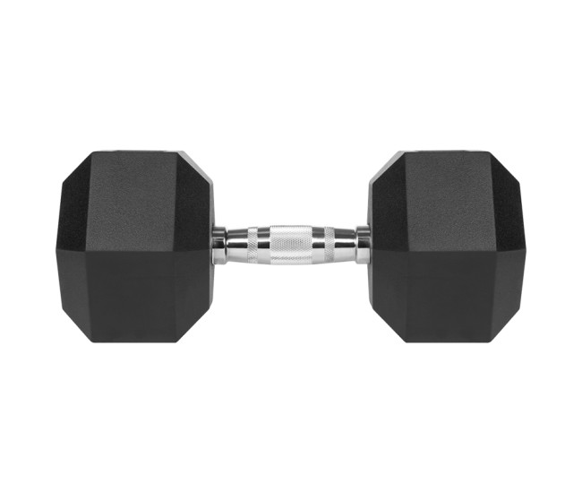 Gantere dumbbell hex fonta cauciucata 22.5kg rebel acti