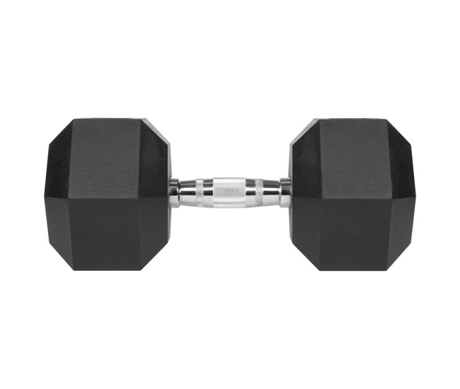 Gantere dumbbell hex fonta cauciucata 25kg rebel active