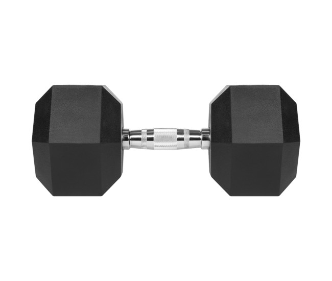 Gantere dumbbell hex fonta cauciucata 27.5kg rebel acti