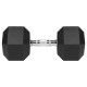 Gantere dumbbell hex fonta cauciucata 27.5kg rebel acti