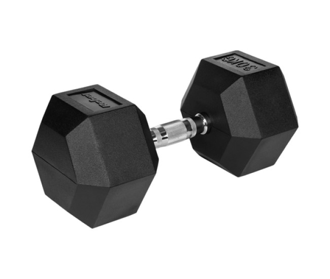 Gantere dumbbell hex fonta cauciucata 30kg rebel active