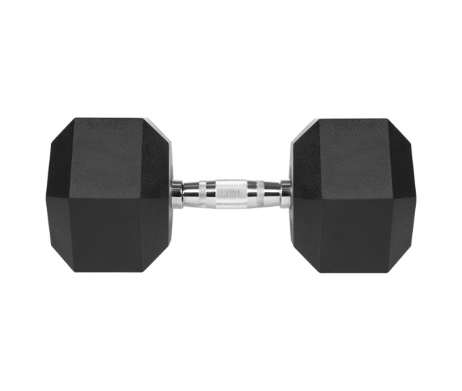Gantere dumbbell hex fonta cauciucata 30kg rebel active
