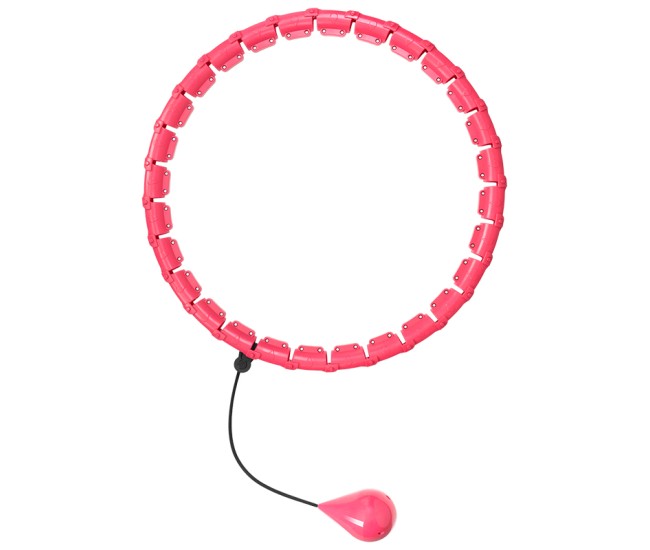 Cerc fitness smart hula hoop 50 cm roz rebel active