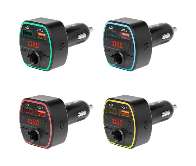 Modulator fm audio bluetooth qc 3.0 2x usb