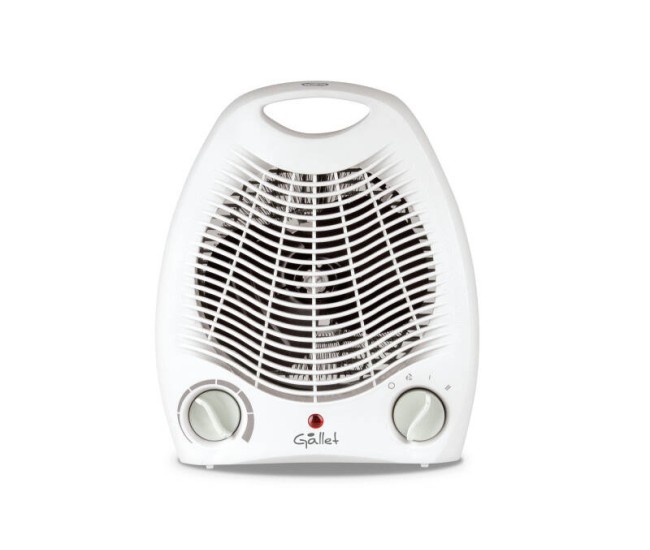 Aeroterma Gallet H 500, 2 niveluri de putere 1000 W/2000 W, termostat, alb